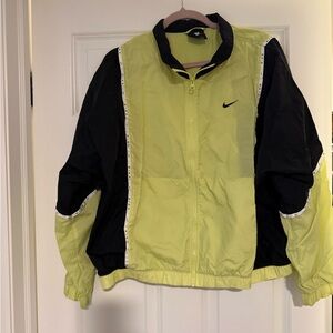 Nike Black and Lime Jacket L
